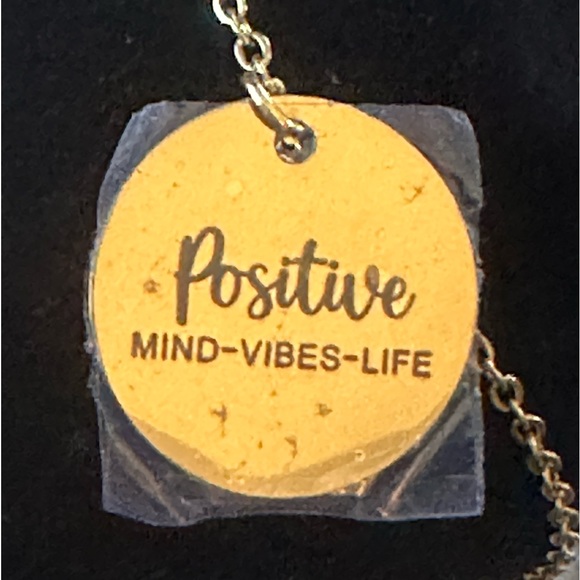 Faux Gold  Plated Positive Mind Vibes Life Adjustable Necklace - Picture 2 of 9